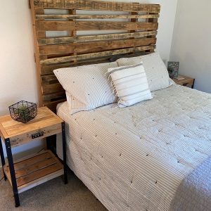 Pallet Bedhead and Side Tables